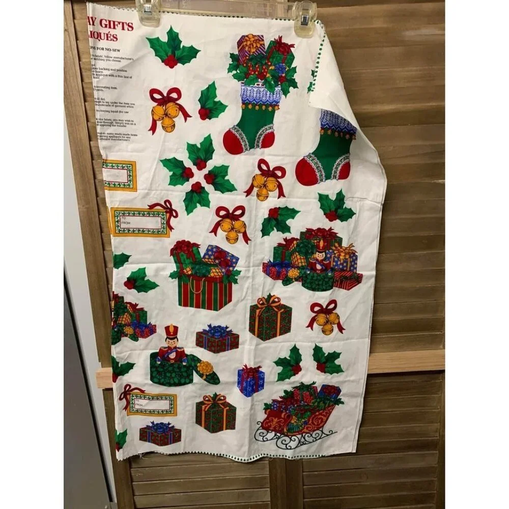 VTG Holiday Gifts Appliqués Fabric Sewing Crafts Uncut Christmas DIY Cranston US